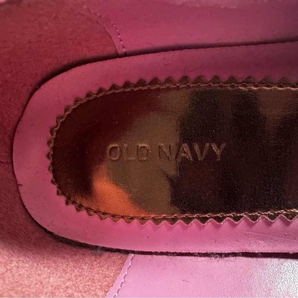 OLD NAVY - Women’s Pink Velvet Mary Jane Ballet Shoes Slippers Size 10 - Picture 7 of 14